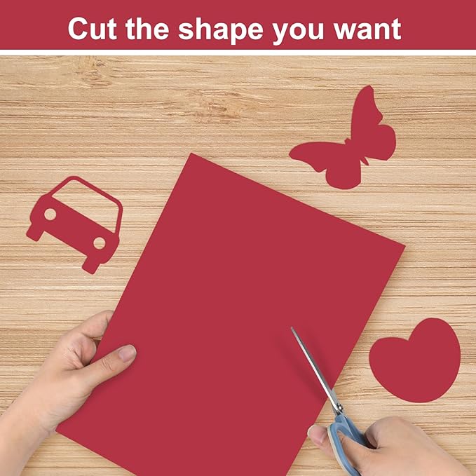 OcePor 100 Sheets Valentine's Day Red Cardstock Paper, Colored Printer Paper 8.5 x 11, Card Stock Thick Construction for Craft,Scrapbook，Office Printing, Invitations, Certificates，92 lb/250gsm