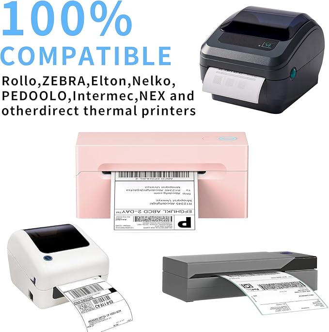 Direct Thermal Label-Shipping Label 4x6-NefLaca Thermal Printer Sticker 4"x6",Compatible with Rollo,Nelko,Zebra. MUNBYN Printer(4 Packs of Total 4000 Labels)