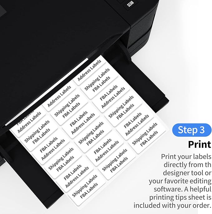 2"x4" Shipping Address Labels, 10-UP Blank Mailing Labels, White Self-Adhesive Customized Stickers for Inkjet and Laser Printer [5000 Sheet, 50000 Labels]