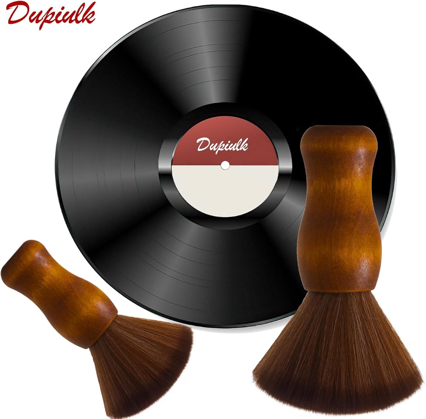 Turntable Vinyl Record Brush, Anti-Static Dust Record Cleaning Brush for Vinyl Albums LP CD Cartridge (Brown)