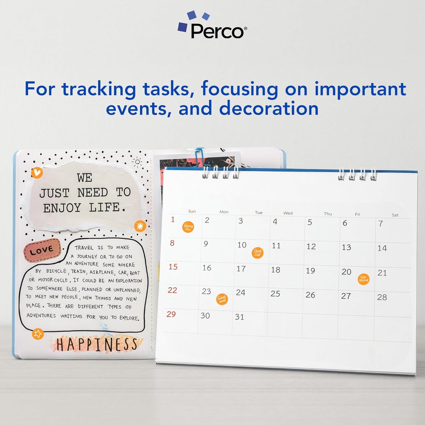 Perco Fluorescent Orange 1/2-Inch Round Circle Dot Sticker Labels with Easy Peel Perforation - 3,000 Labels per Roll - Strong Adhesion, Vibrant Colors for Organizing, Crafting & More - Made in USA