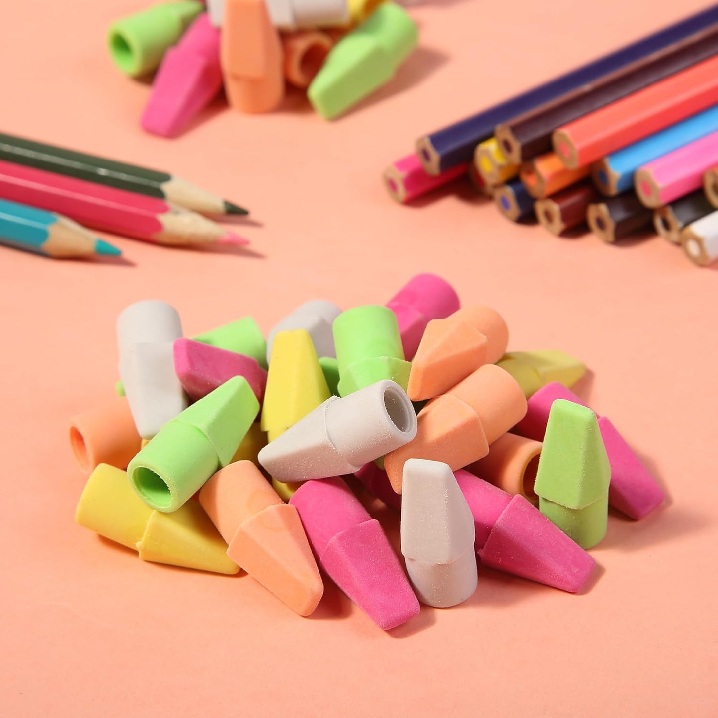 Mr. Pen- Pencil Erasers Toppers, 120 Pack, Colorful, Latex Free, No Smudge, Mr Pen Erasers for Pencils