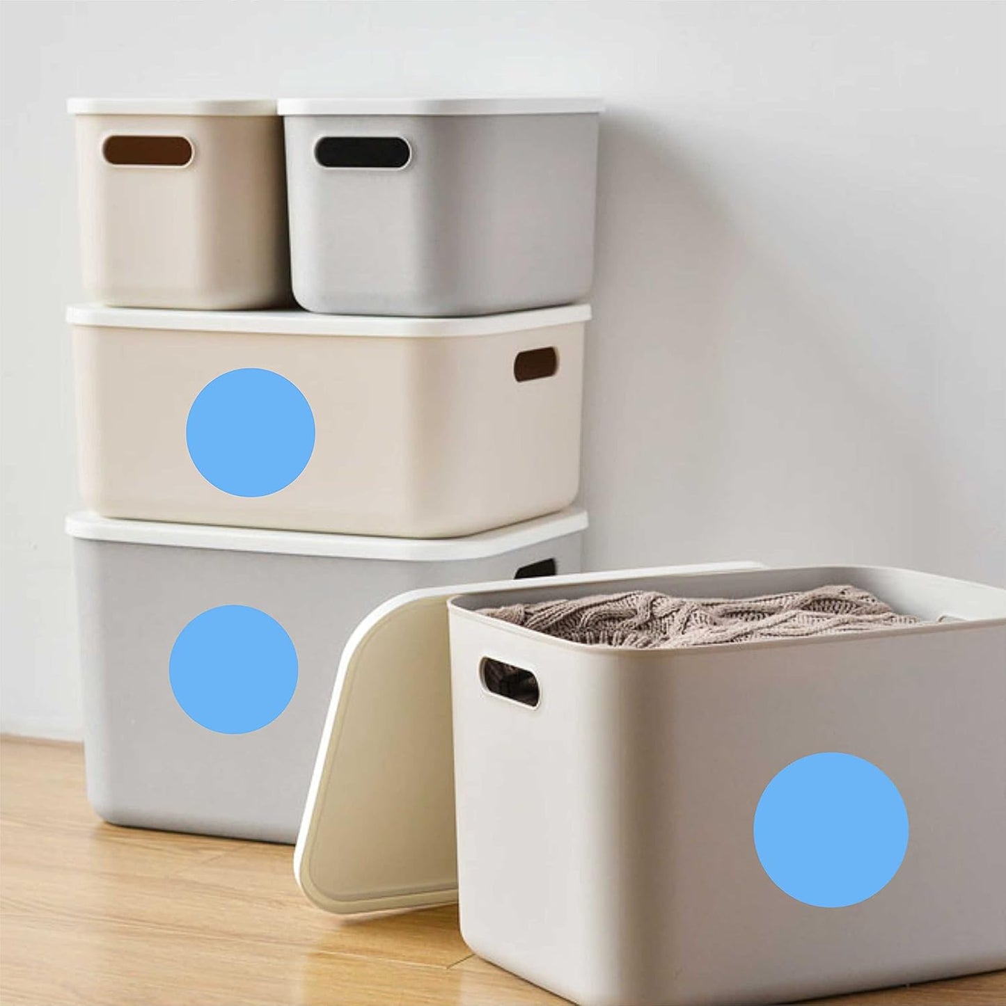 PARLAIM 2" Light Blue Round Color-Code Circle Dot Labels on a Roll, 500 Stickers, 2 inch Diameter for Inventory Garage Sale Office School