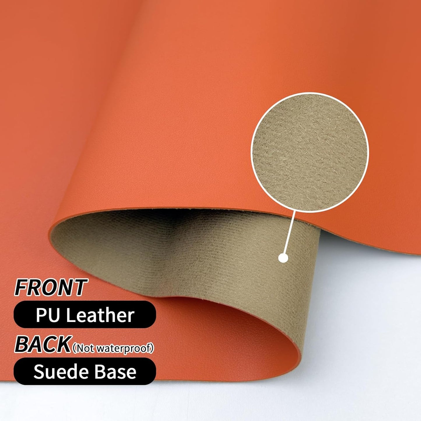 Bloss Orange Desk Mat 31.5"x15.7", Waterproof Large Desk Pad, Leather Desk Matt for Desktop, Computer Mat for Office/Home/Decor