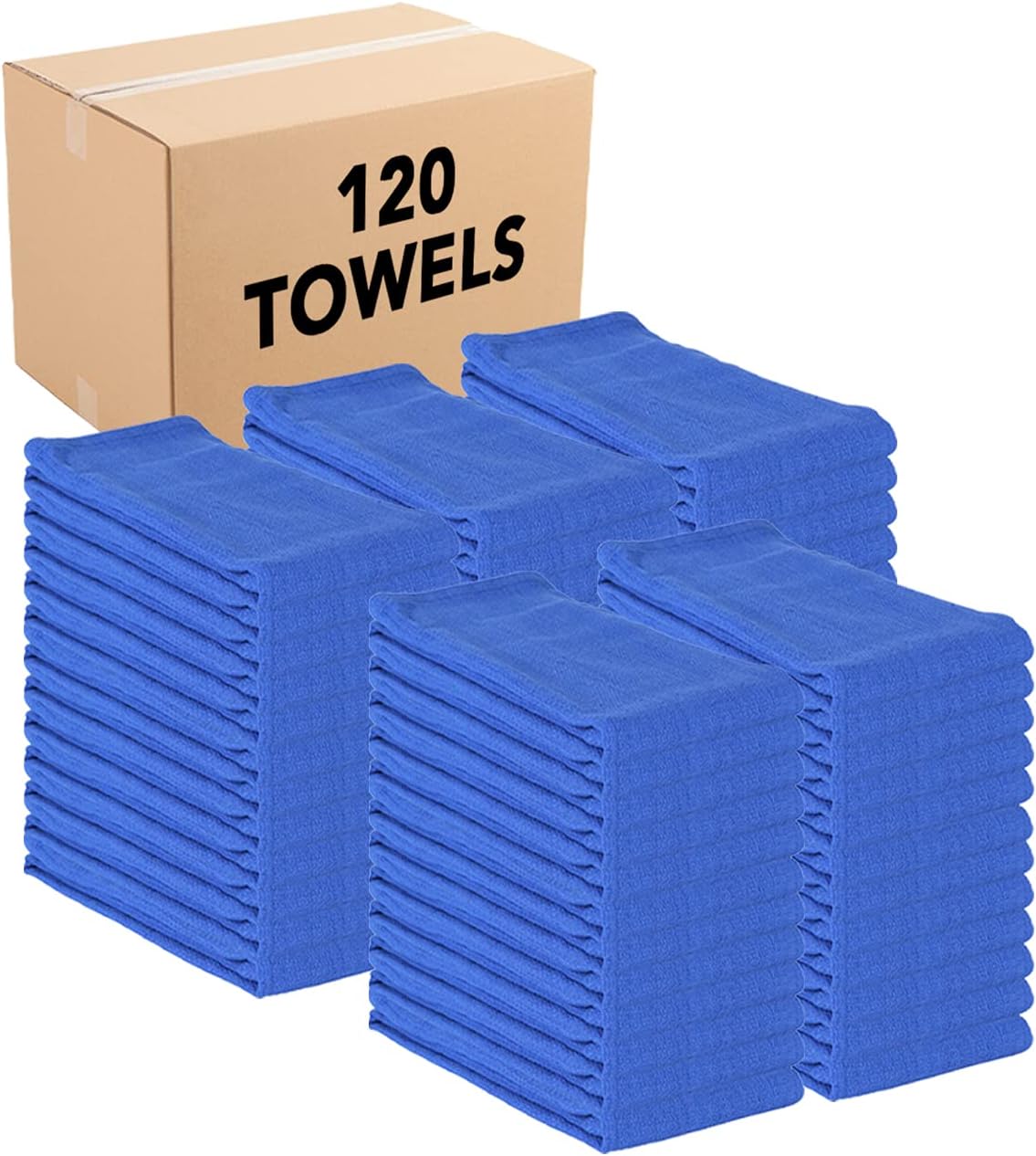 Arkwright Surgical Huck Towels - (Bulk Case of 120) Lint Free & Highly Absorbent Pre-Treated Cotton Cleaning Cloths, Perfect for Medical, Auto Detailing, Window, and Shop, 16 x 26 in, Blue