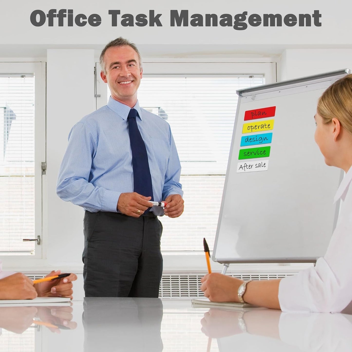 LLPT Dry Erase Magnetic Labels 2" x 4" 50 Packs Blank Writable Magnet Stickers Reusable for Refrigerator Shelf Whiteboard Toolbox Craft and Other Metallic Surfaces Blue (DML2040BL)