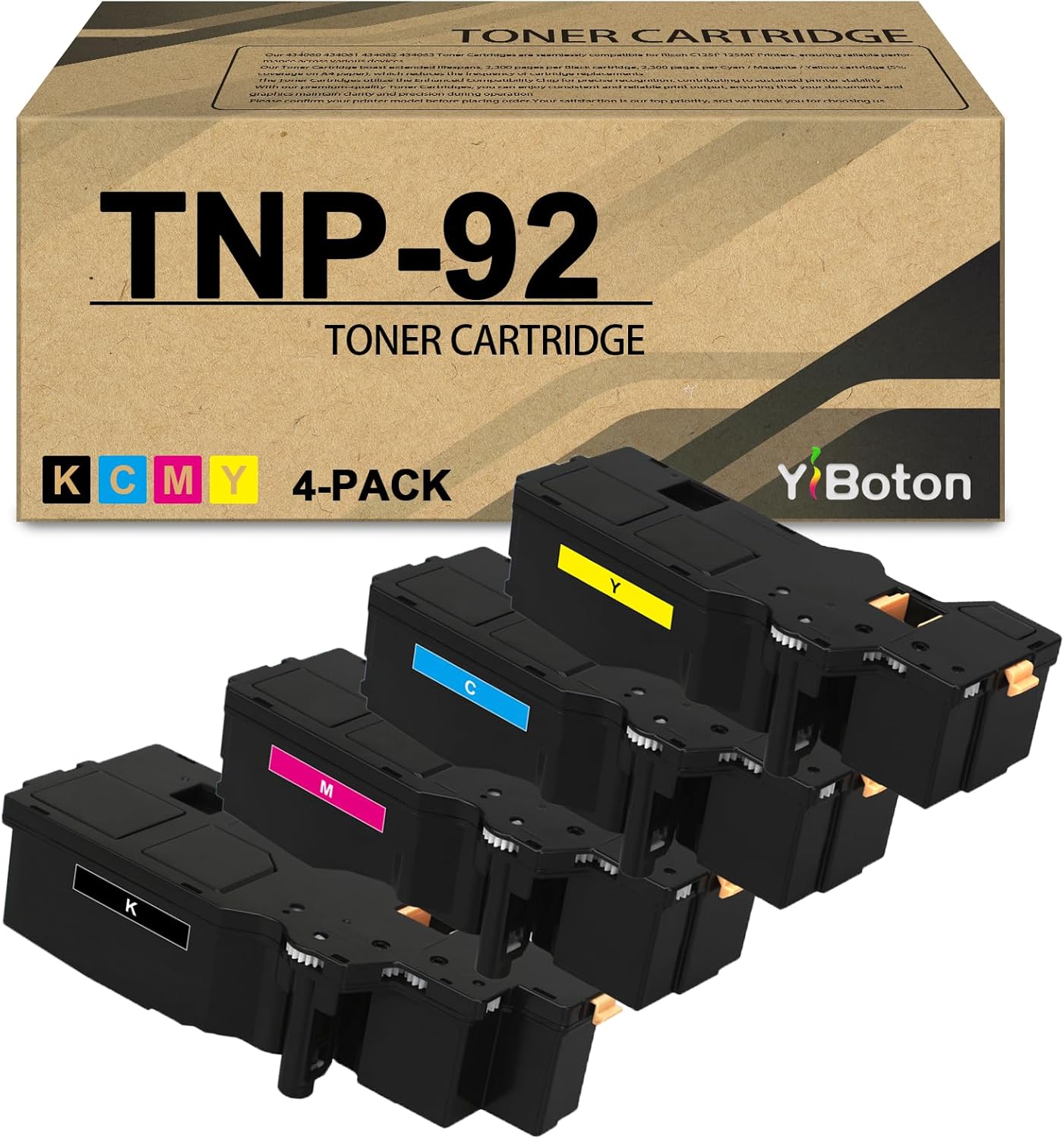 TNP-92 TNP92 Toner Cartridge Replacement for Konica TNP92K TNP92C TNP92M TNP92Y Set AE1Y130 AE1Y230 AE1Y330 AE1Y430 Suitable for Konica Minolta Bizhub C3120i Printer (4 Pack)