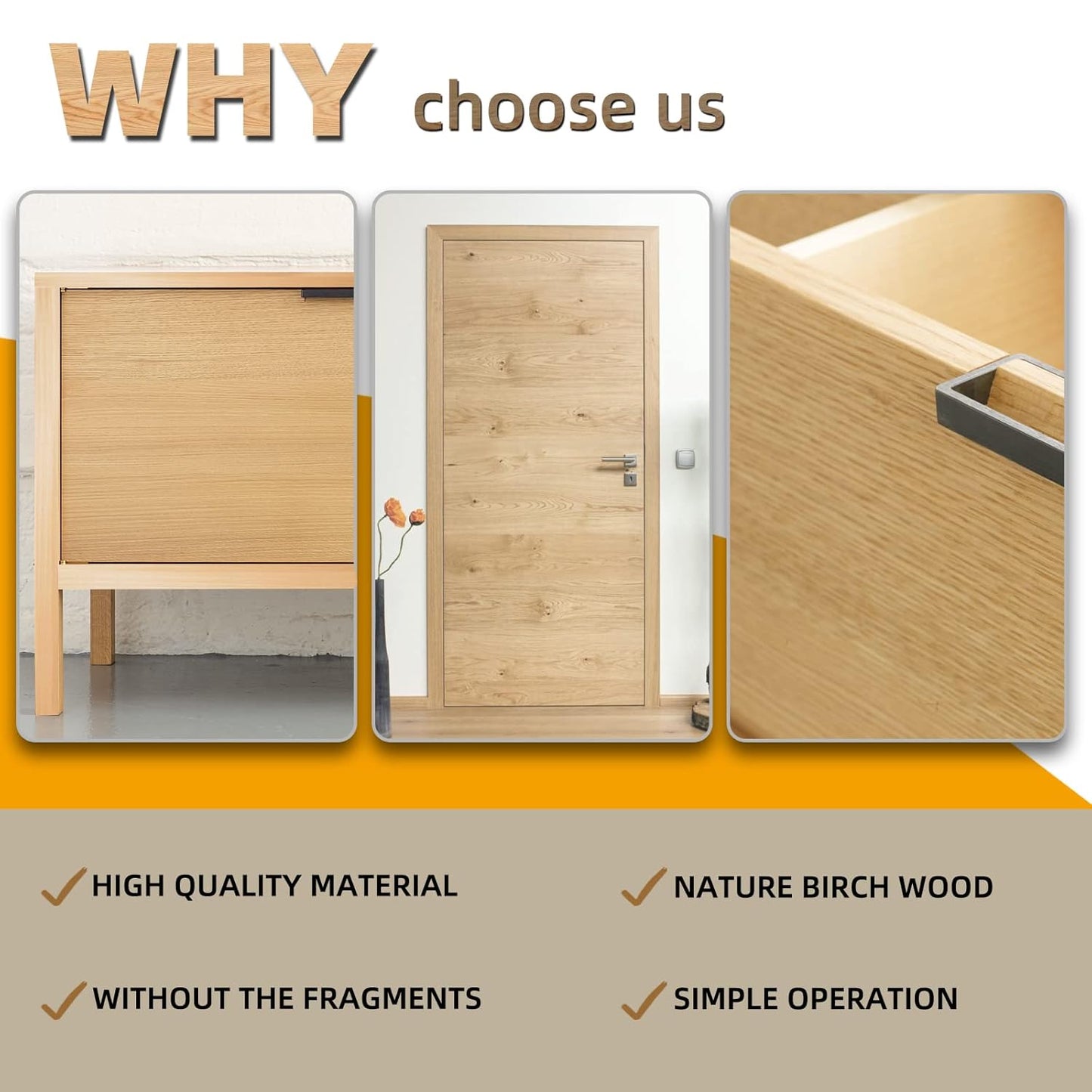 GSCIT Club Birch Edge Banding, 1 inch x 100ft roll of Veneer Edge Banding Preglued Flexible, Real Wood Tape Banding