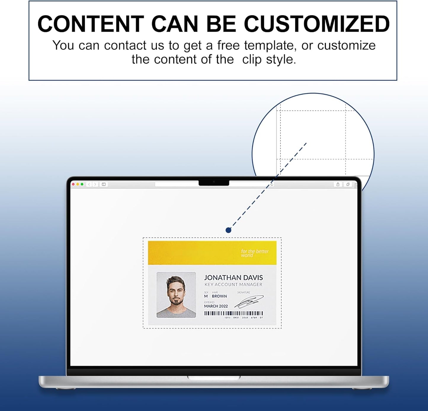 Customizable Name Badges Insert,3x4 Inch Horizontal,White Printable Name Tag Insert Refills for Name Tag Holder,Laser/Inkjet Printable,300 Total Badges Insert(No Clip)