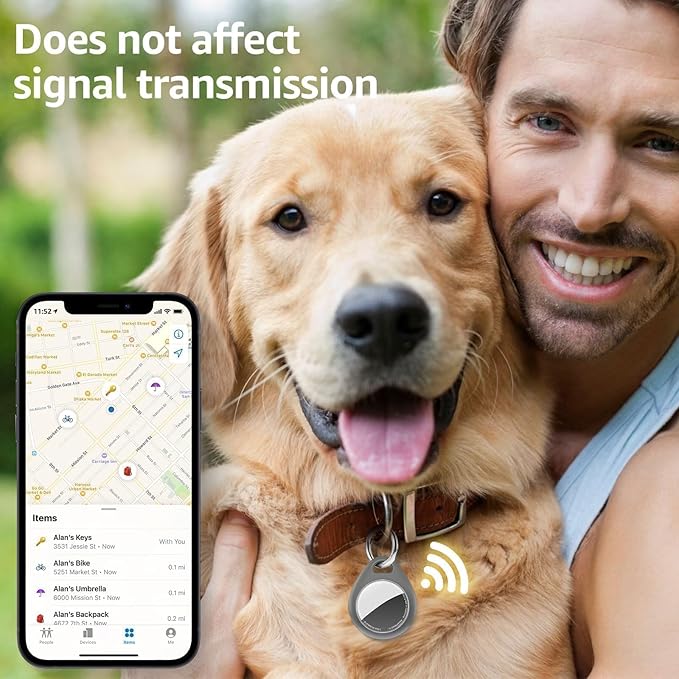 for AirTag Keychain Holder with Wire Cable, Secure Lock Case for Air tag, Compatible with AirTags, Key Ring Chain Luggage, for Airtag Accessories for GPS Item Finder Tracker, Grey