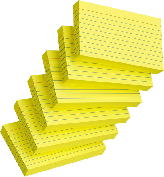 Index Cards 3x5 Inch, 300sheets, Flash Cards,Ruled Lined Yellow Note Cards Paper For Studying, Schools Supplies, College, Office And Home Organization, Note Taking Supplies