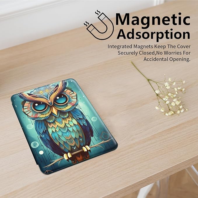 for Fire HD 10 Tablet Case 11th Generation 2021 and Amazon Fire HD10 Plus Case 10.1", 360 Degree Rotating Stand Smart Protective Case,for Fire HD 10 2021 Tablet,Fantasy Owl