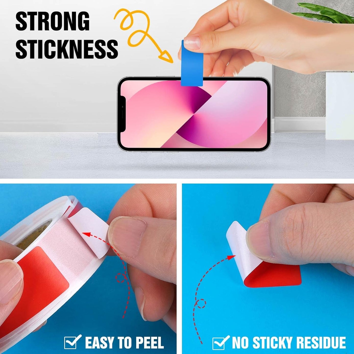 3000 PCS 10 Rolls Rectangular Color Coding Stickers 1.57 x 0.75 Inch Self-Adhesive Color Coding Label 10 Assorted Colors for Inventory and Home Organize, File Classification