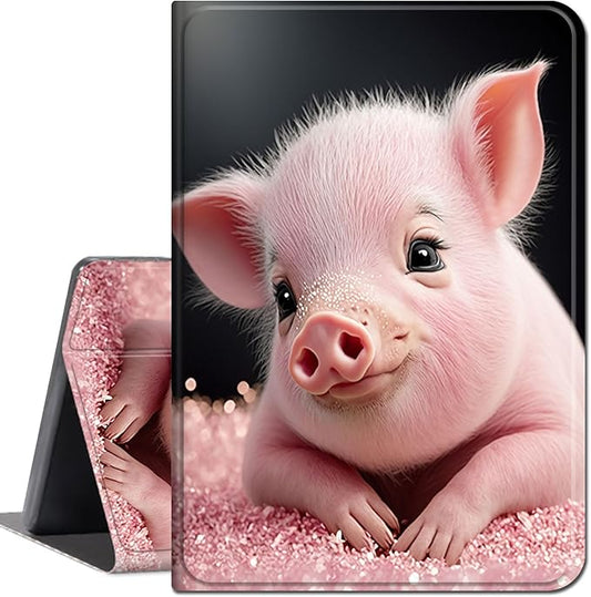 for All-New Kindle Fire 7 Tablet Case (12th Gen, 2022 Release),Slim Lightweight Smart Shell Stand Cover with Auto Wake/Sleep for Amazon Fire 7 Kids Tablet,Cute Pink Pig