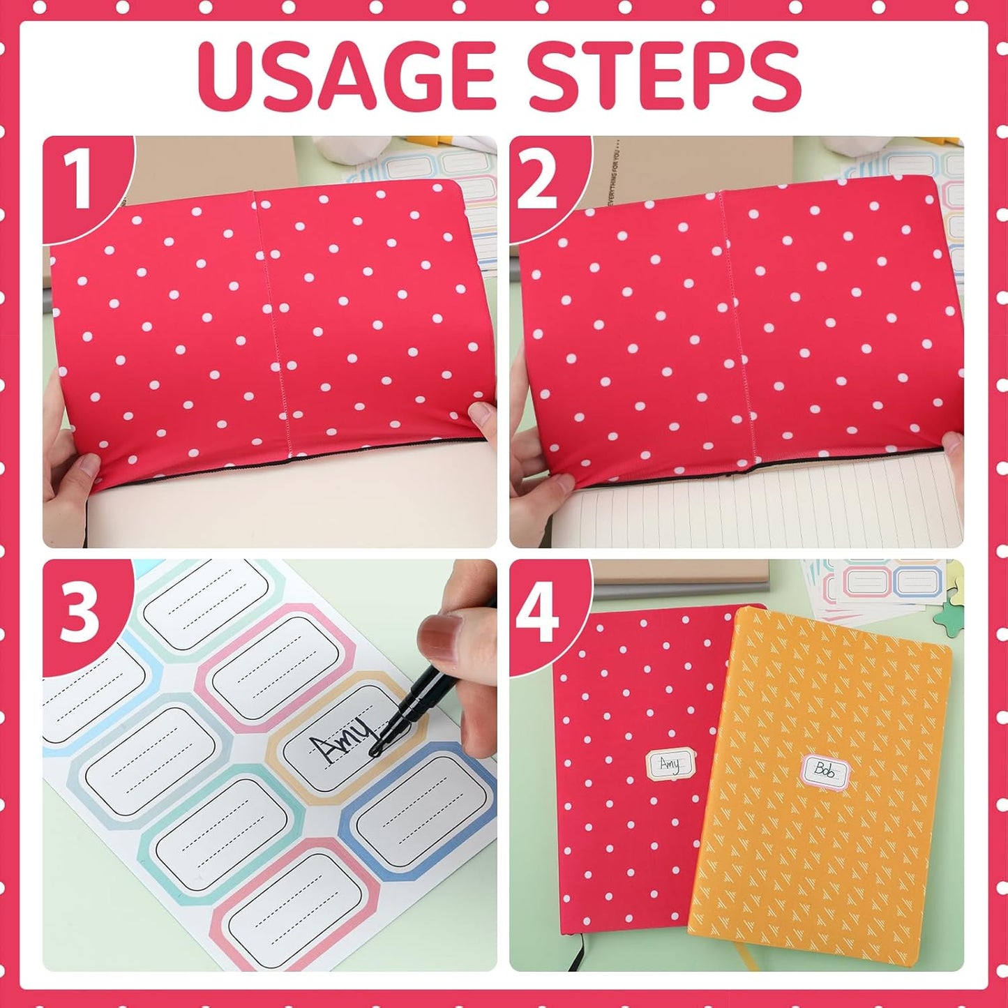 Jumbo Book Covers 8 Pack Reusable Fabric Book Cover Protective Books Covers 9 x 11 Inch Colorful Plaid Stretchable Books Sleeve Cover with Sticker for Most Hardcover Textbooks Up to 10 x 12.5 Inch