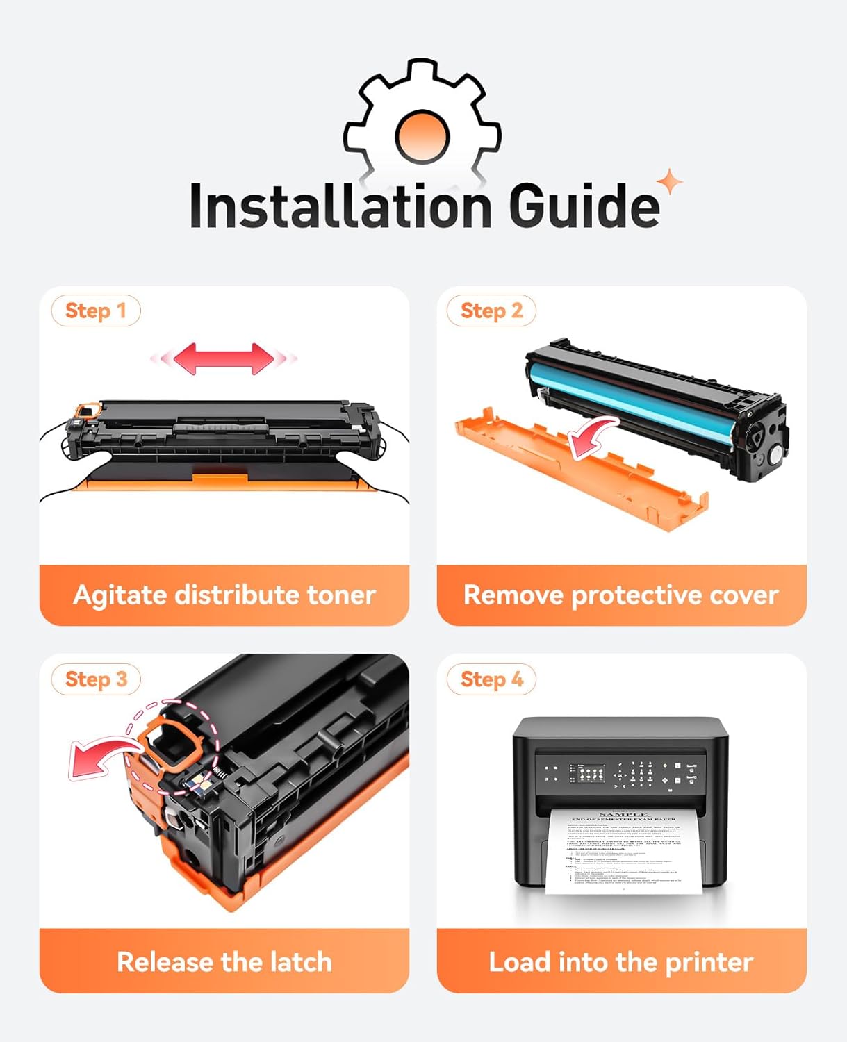 131A Toner Cartridge set 4-Pack Replacement for HP 131A 131X CF210A CF211A CF212A CF213A CF210X Compatible HP LaserJet Pro 200 color MFP M276nw M251nw M251n M276n Printer Ink Black Cyan Magenta Yellow