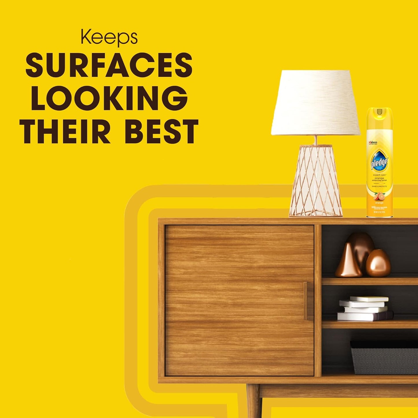 Pledge Enhancing Polish, Wood & Furniture Spray, Orange Scent, 9.7oz