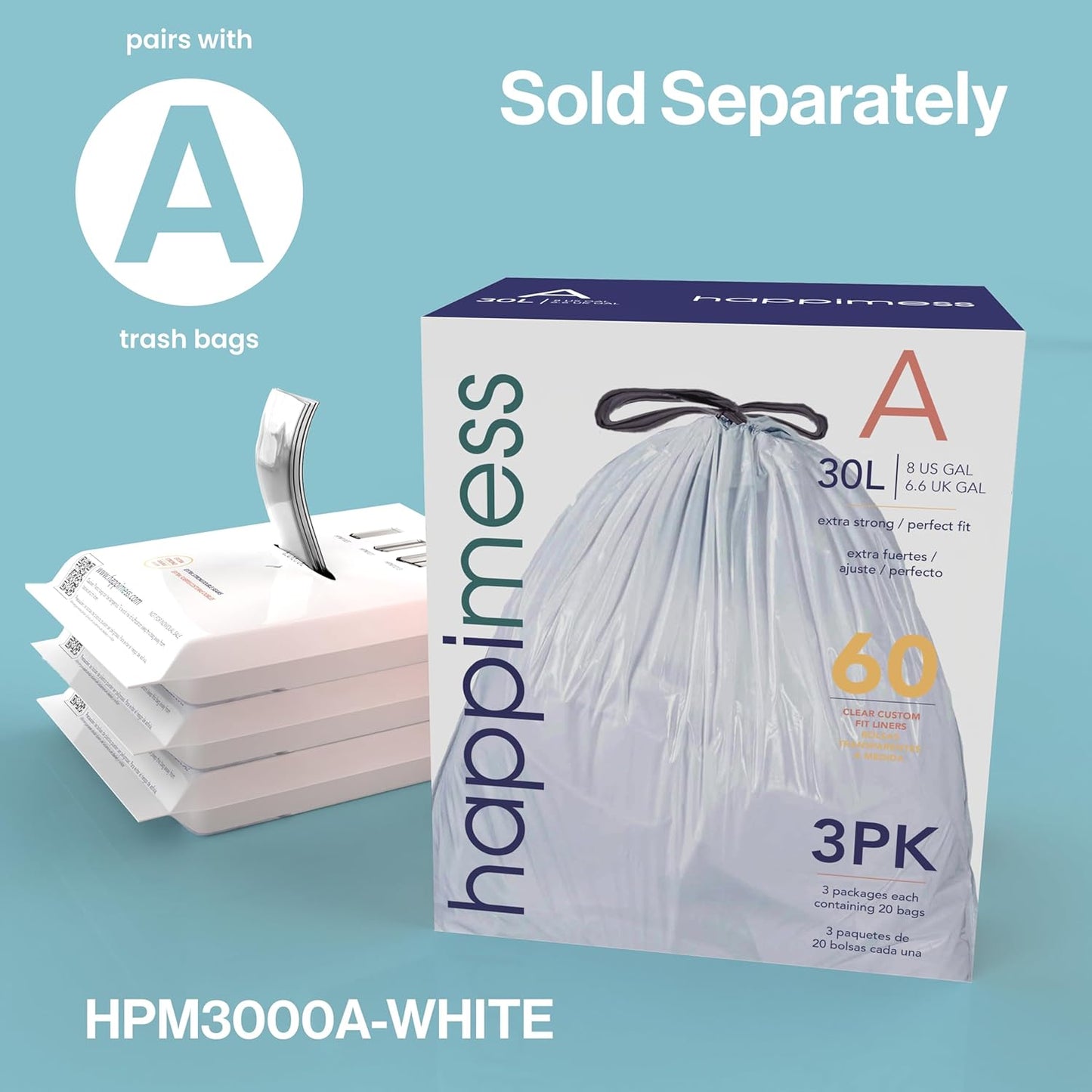 happimess HPM1000A Oscar 8-Gallon Step-Open Trash Can with Free Mini Trash Can, Modern, Fingerprint Proof for Home, Kitchen, Office, Large:7.9 Gallon Small:1.3 Gallon, Stainless Steel