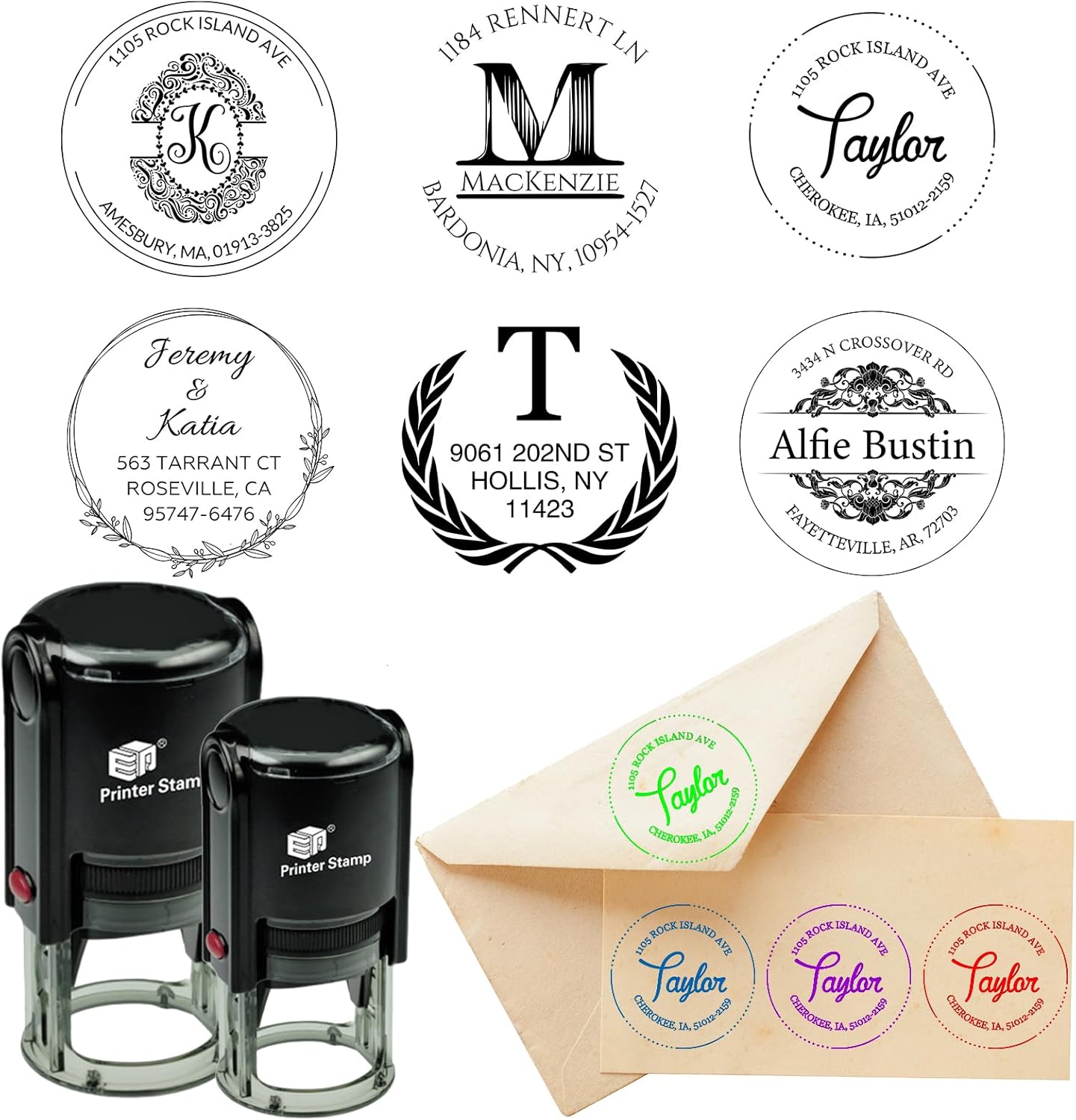 Custom Stamp Self Inking Return Address Stamp, Personalized Stamp with Text Logo | Business Logo Stamp | Address Stamp | Wedding Stamp