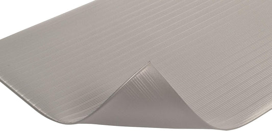 Notrax 410 Airug® 2' x 3' x 5/8" Anti Fatigue Mat, Enhanced Slip Resistance with Beveled Edges and Ribbed Surface, Ideal for Industrial and Commercial Workplaces, Gray, 410S0523GY