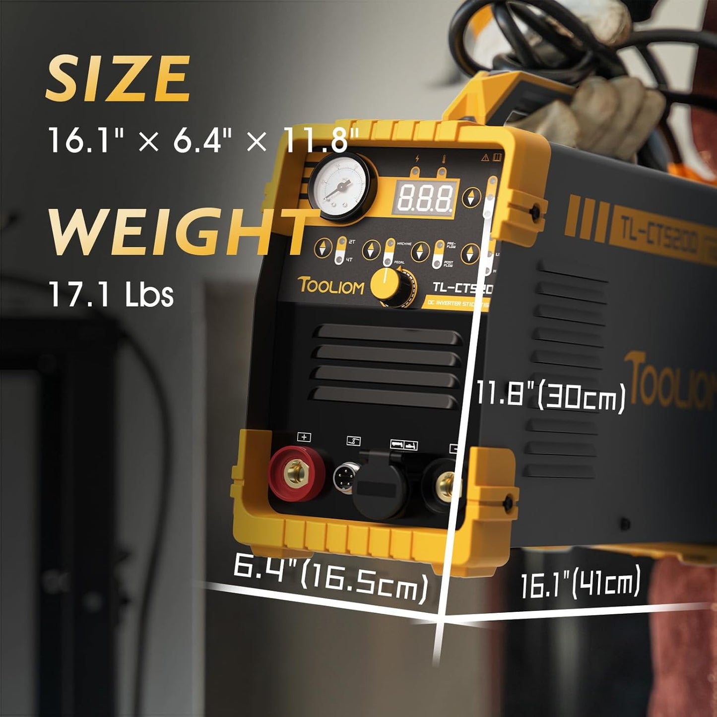 TOOLIOM 3 in 1 Cut/TIG/Stick Welder 50A Air Plasma Cutter 200A TIG and 200A Stick Welder Portable Welding Machine Dual Voltage 110&220V