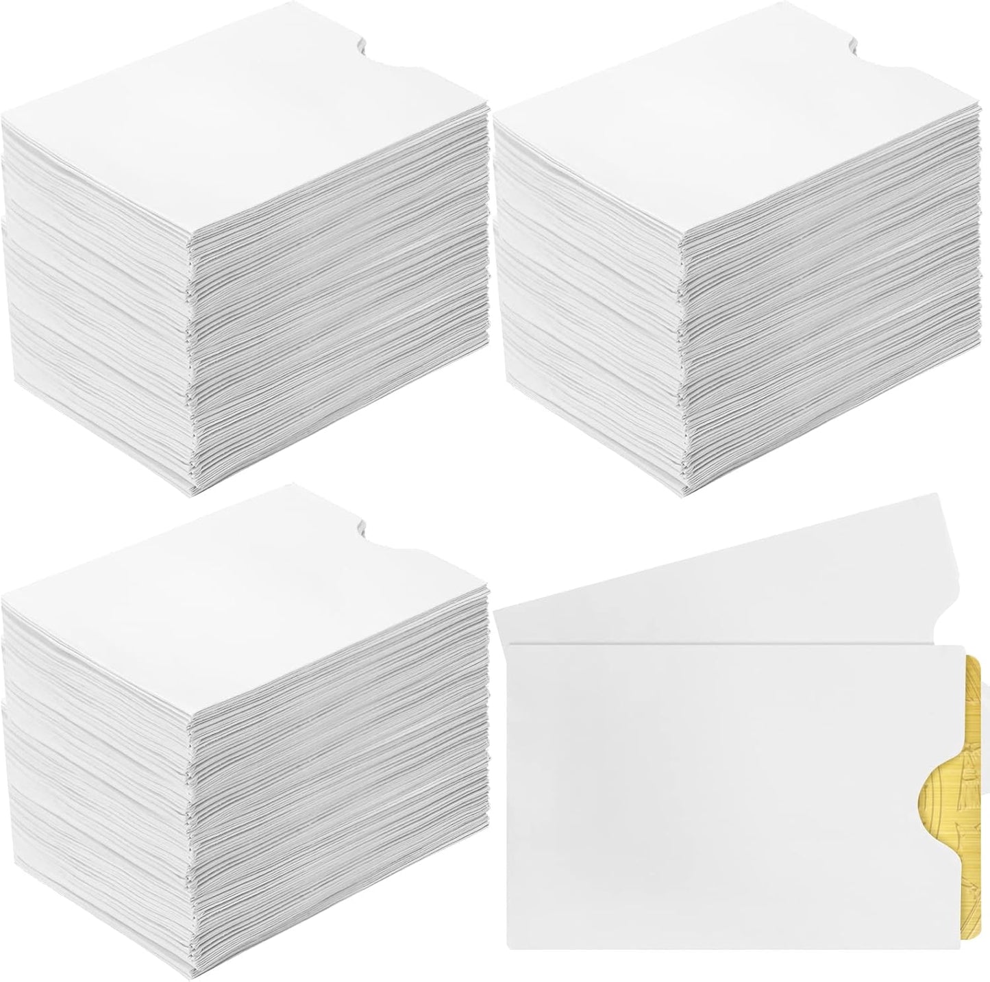 Thenshop 2000 Pieces Credit Card Sleeves Hotel Key Holder Blank Gift Envelopes Writable Printable Gift Card Sleeves White Key Sleeve Protector for Business, 2.4 x 3.5 Inch(White)