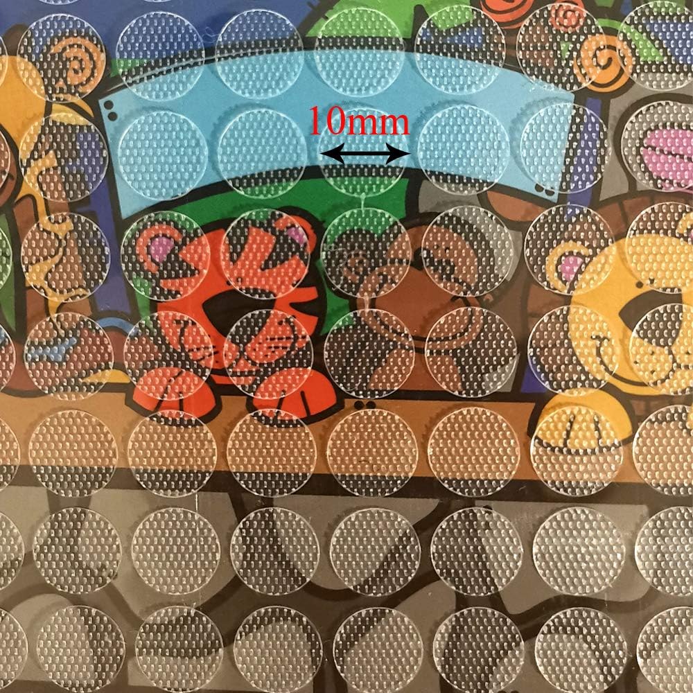 Vkey 1008pcs (504pairs) 10mm Diameter Transparent Sticky Back Thin Clear Dots with Adhesive Hook & Loop Coins Tapes