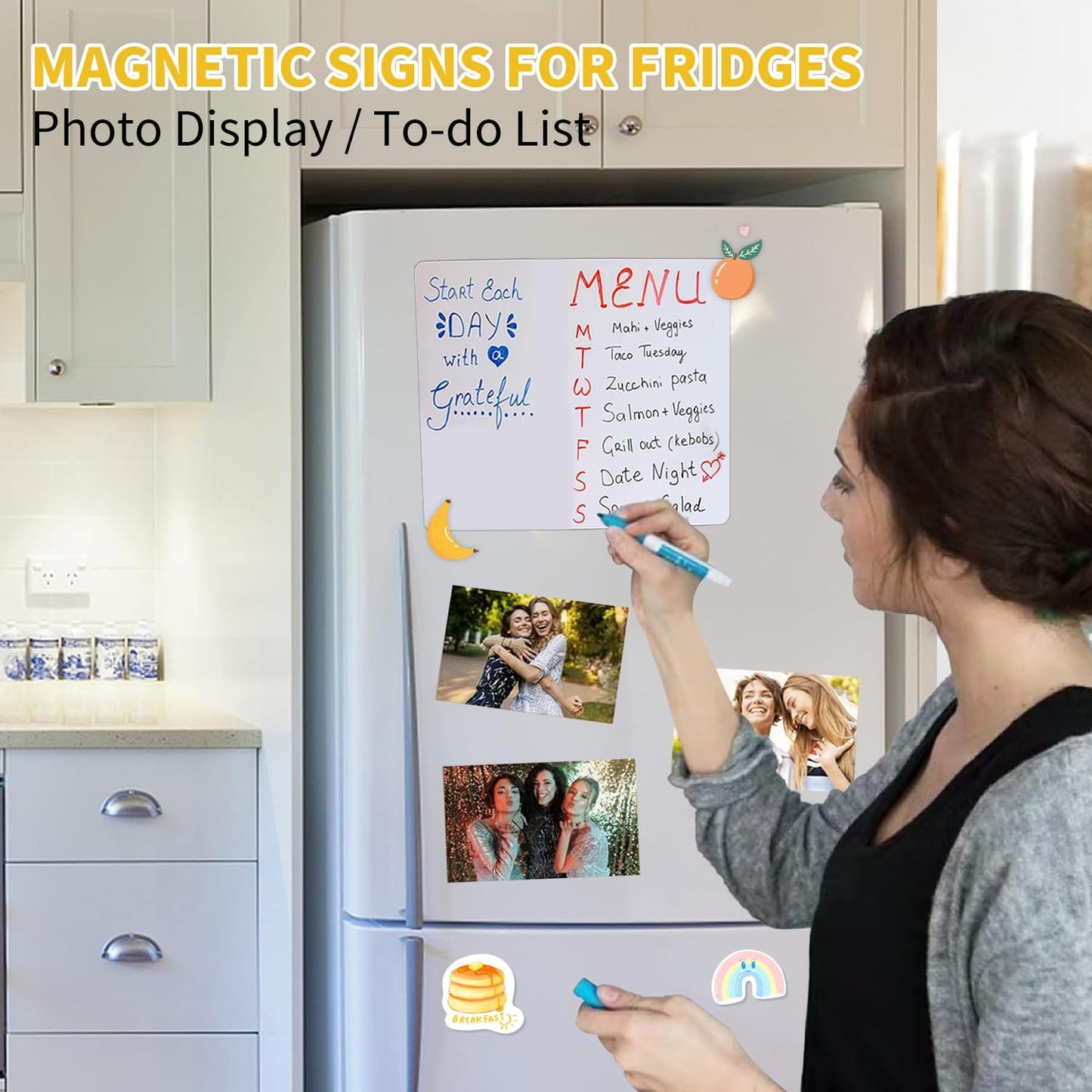 50 Sheets Printable Magnetic Sheets 8.5x11 Inches for Inkjet Printers, Glossy White Magnetic Print Paper, 12mil Thickness, Flexible Magnet Photo Paper for Refrigerator DIY Crafts