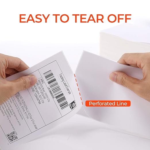MUNBYN 4x6 Inch Direct Thermal Shipping Labels, 6000 Pcs/12 Rolls(500 Pcs per Roll), Shipping Label Paper for Thermal Printers