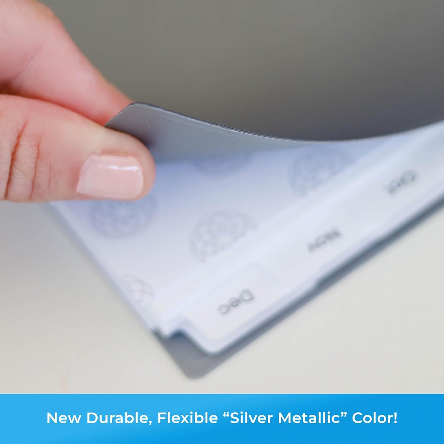 Blue Sky 17 Month 2025-2026 Weekly and Monthly Academic Year Planner Calendar, August 2025 - December 2026, 8.5" x 11", Flexible Cover, Wirebound, Laminated Tabs, Silver Metallic