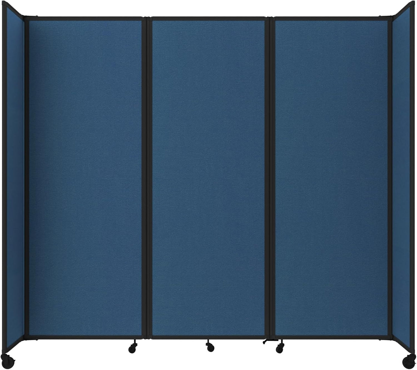 Versare Room Divider 360 Portable Wall Partition | Folding Panels | Large Freestanding Divider | Locking Wheels | Temporary Room Separator