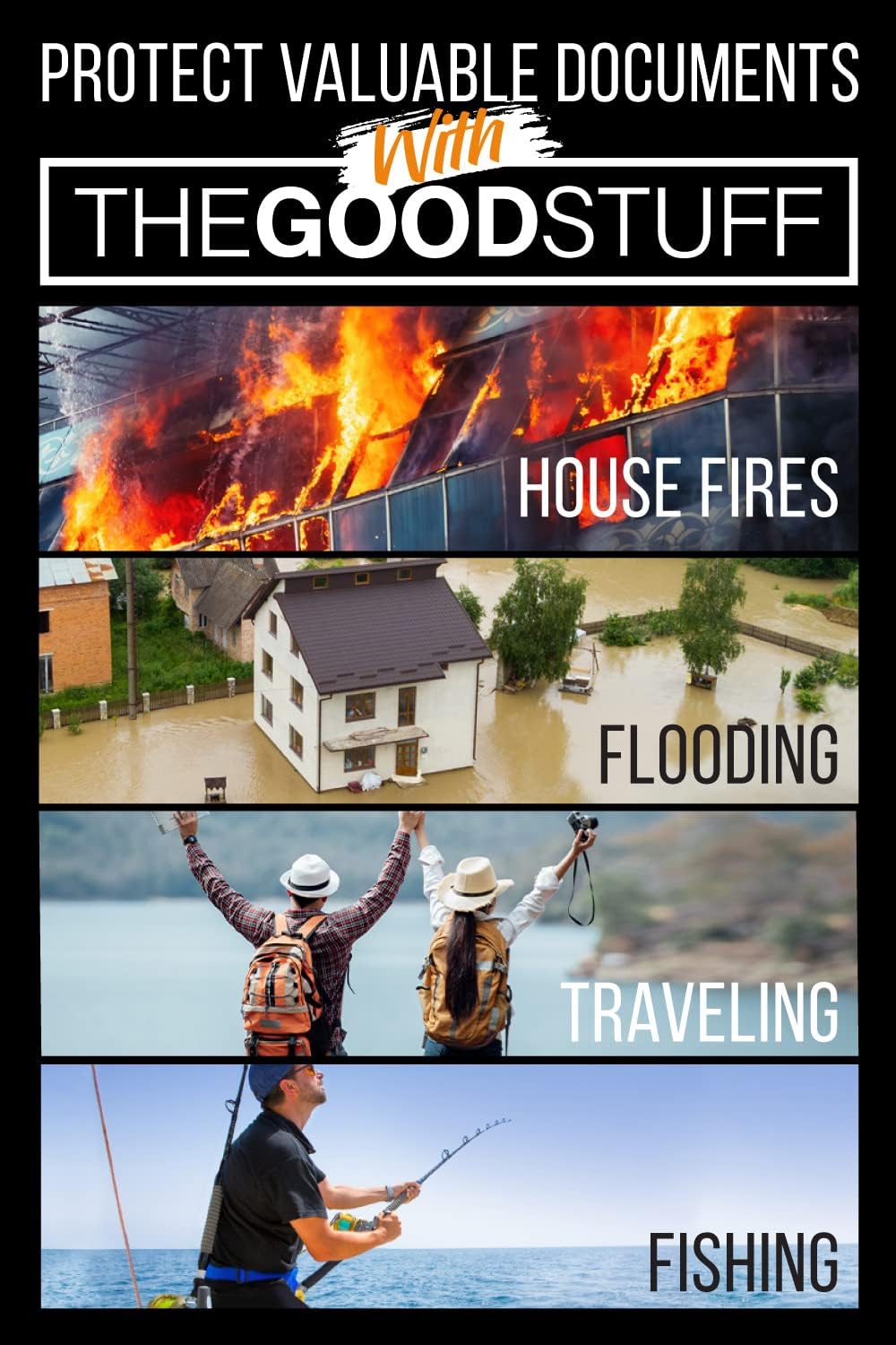 Fireproof Document Bag Envelope Size: 8" x 5" [2000°F UL Certified] Fireproof Cash Bags with Zipper Small Water and Fire Resistant Money Bag for Cash Storage, Fireproof Bags for Cash Fire Proof