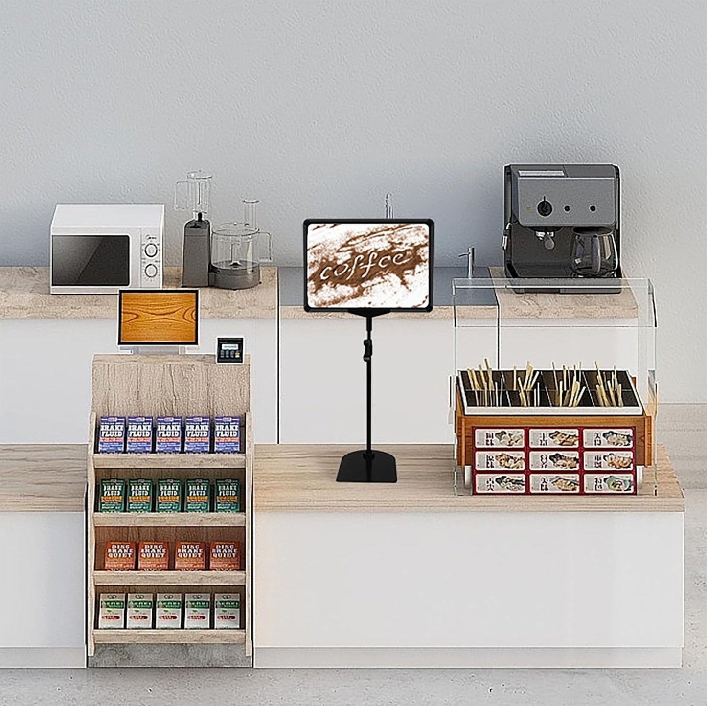 Sign Holder Stand 8.5 x 11,Sign Stand for Display,Adjustable Sign Holders For Table Top,Table Sign Holders,Suitable for indoor use (Black-8pcs)