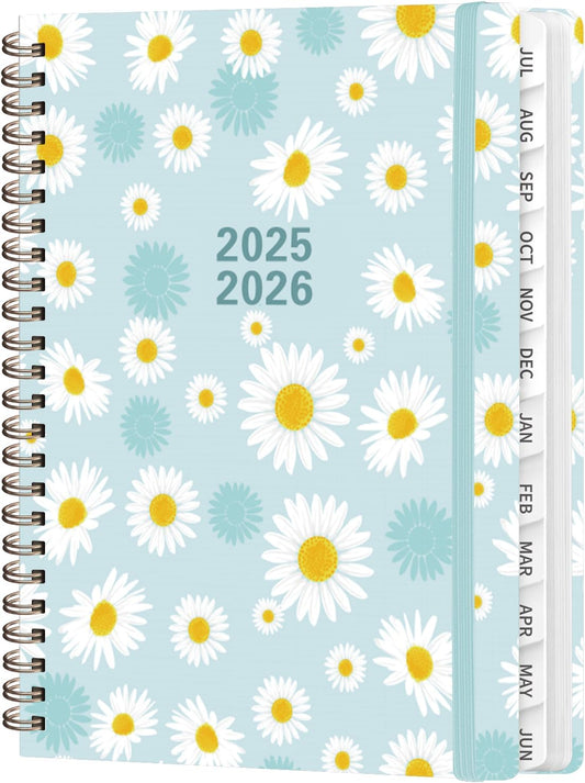 Planner 2025-2026 for Women & Men, Weekly and Monthly Calendar Notebook (July 2025 - June 2026), Hardcover Spiral Bound School Teacher Student Planner with Tabs, Inner Pocket, A5 (6.3" x 8.5")
