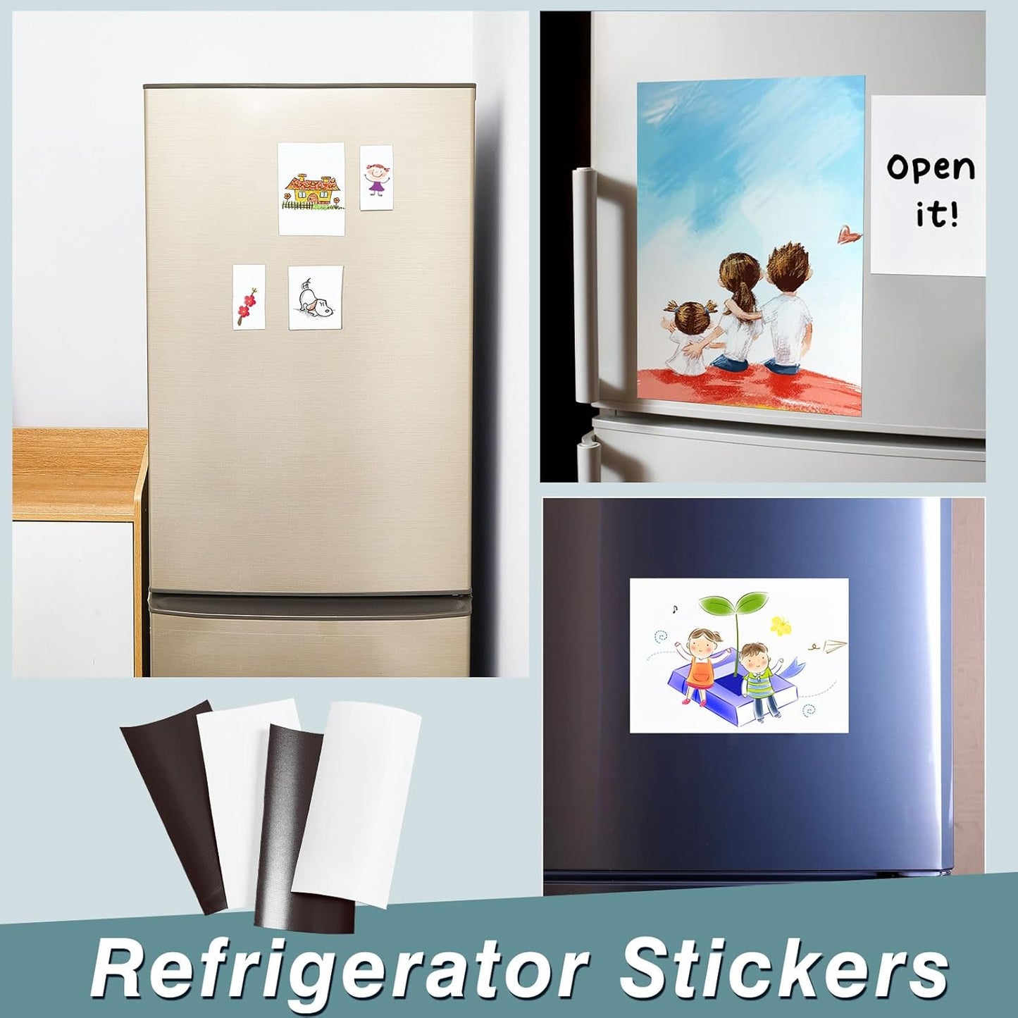 Amylove Blank White Surface Magnet Sheets 36 Inch x 3 Feet, 30 Mil Magnetic Roll Printable Flexible Vinyl Blank Magnetic Sign Sheet Safe for Vehicles DIY Craft Project