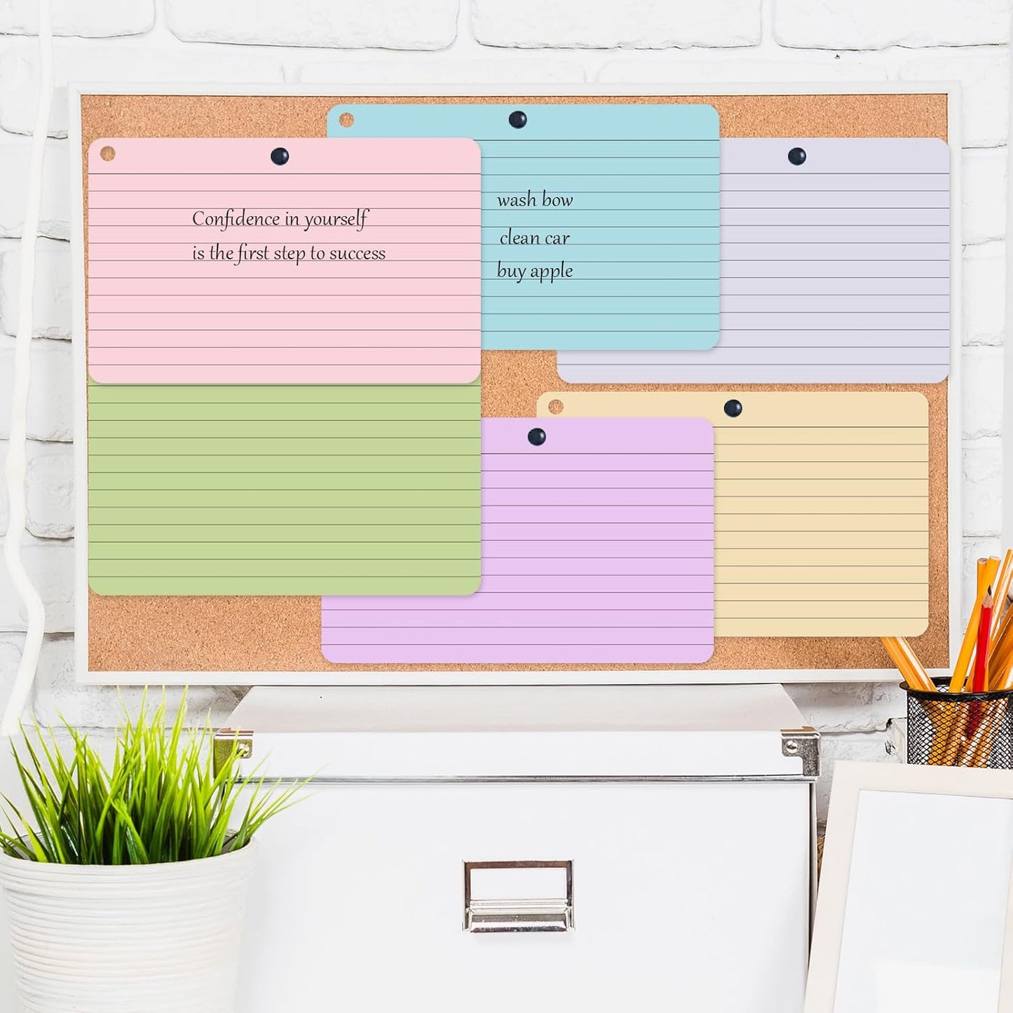 6 Pack 360 Pcs Lined Index Cards 5 x 8 Inches, Assorted Colored Flash Cards with Ring, Lined Note Cards Study Flashcards for School, Office, College