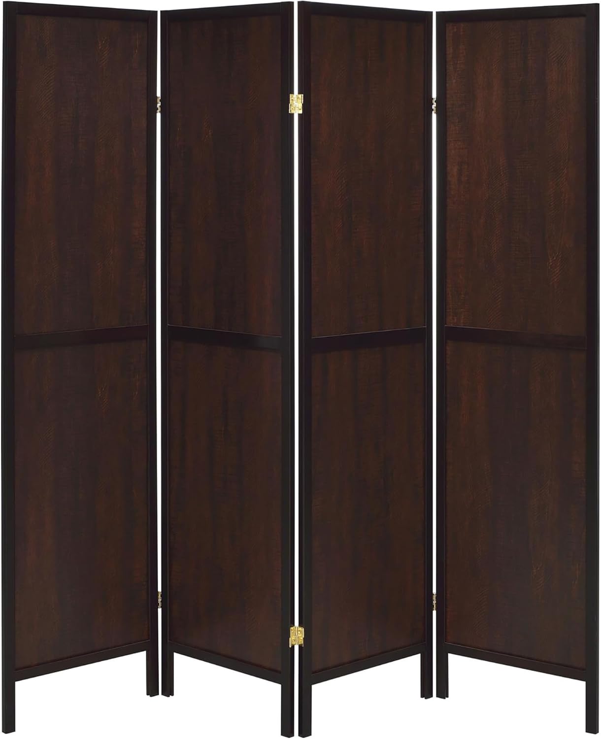 NicBex Room Divider 4 Panel Room Dividers with Sleek Legs Partition Room Dividers and Folding Privacy Screens Wall Divider for Home, Office, Room Separation,69.5"W x 0.75"D x 70.25"H, Rustic Tobacco