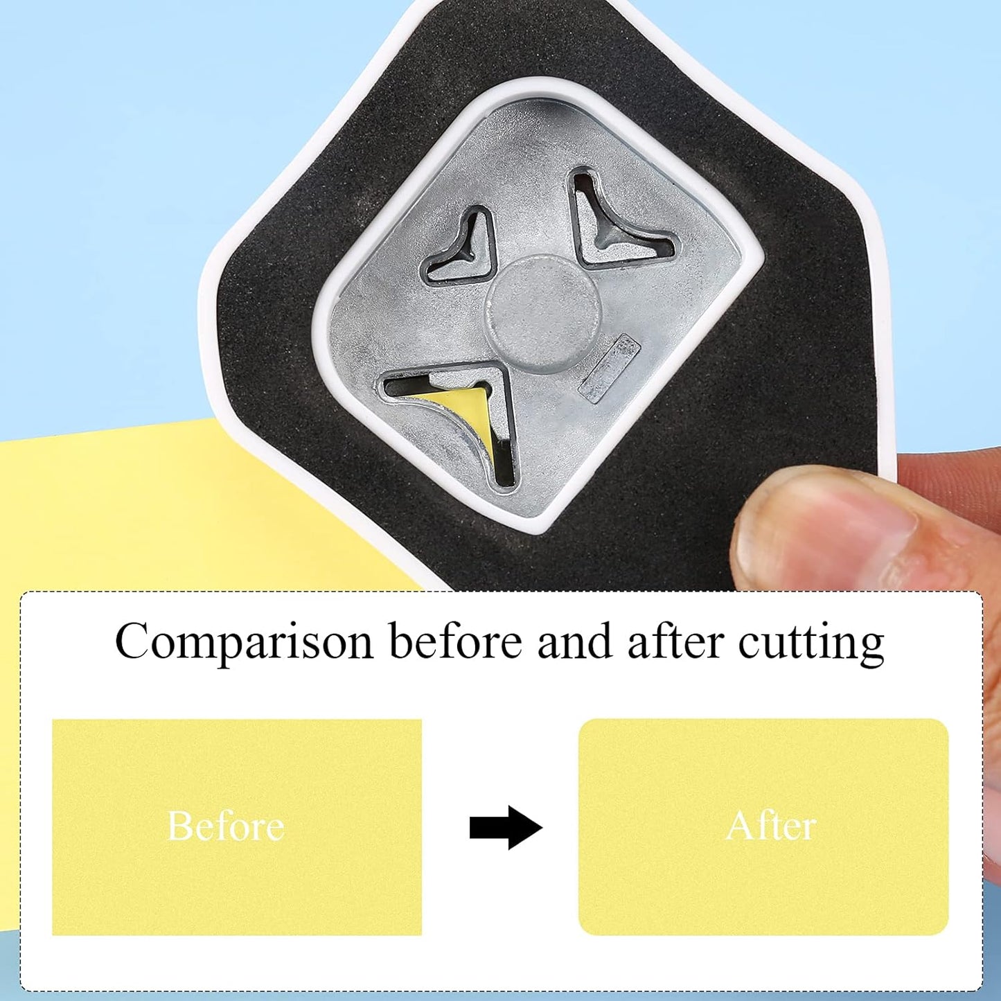 LOONENG 3 Way Corner Rounder Punch, 4mm, 7mm, 10mm 3 in 1 Corner Cutter for Paper Crafts, Laminator, Cardstock, DIY Projects, Photocards, Card Making and Scrapbooking