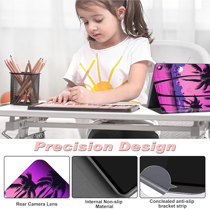 for Amazon Kindle Fire Max 11 Case (13th Generation, 2023 Release) 11",Slim Lightweight Smart Shell Stand Cover with Auto Wake/Sleep for All-New Fire 11 Max Tablet,Palm Trees Sunset Tropical