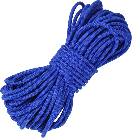 1/8 inch Non-Slip Elastic Band -3mm 15 Yards Soft Elastic Cord Stretch String Braided Thread for Sports Gear, DIY Crafts, Hair Bands,Shoelaces, Sewing & Camping Tie Down (Royal Blue)