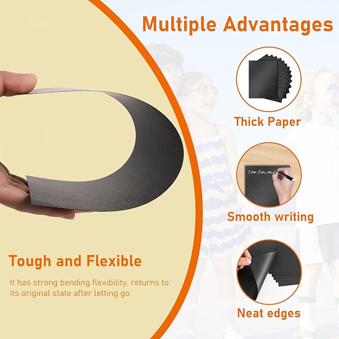 28 Sheets Shimmer Black Cardstock 8.5 x 11 Scrapbooking Paper, 92lb Premium Certificate Paper Card Stock for Wedding, Crafting, Greeting Cards, DIY Making Cards, Menus, Party