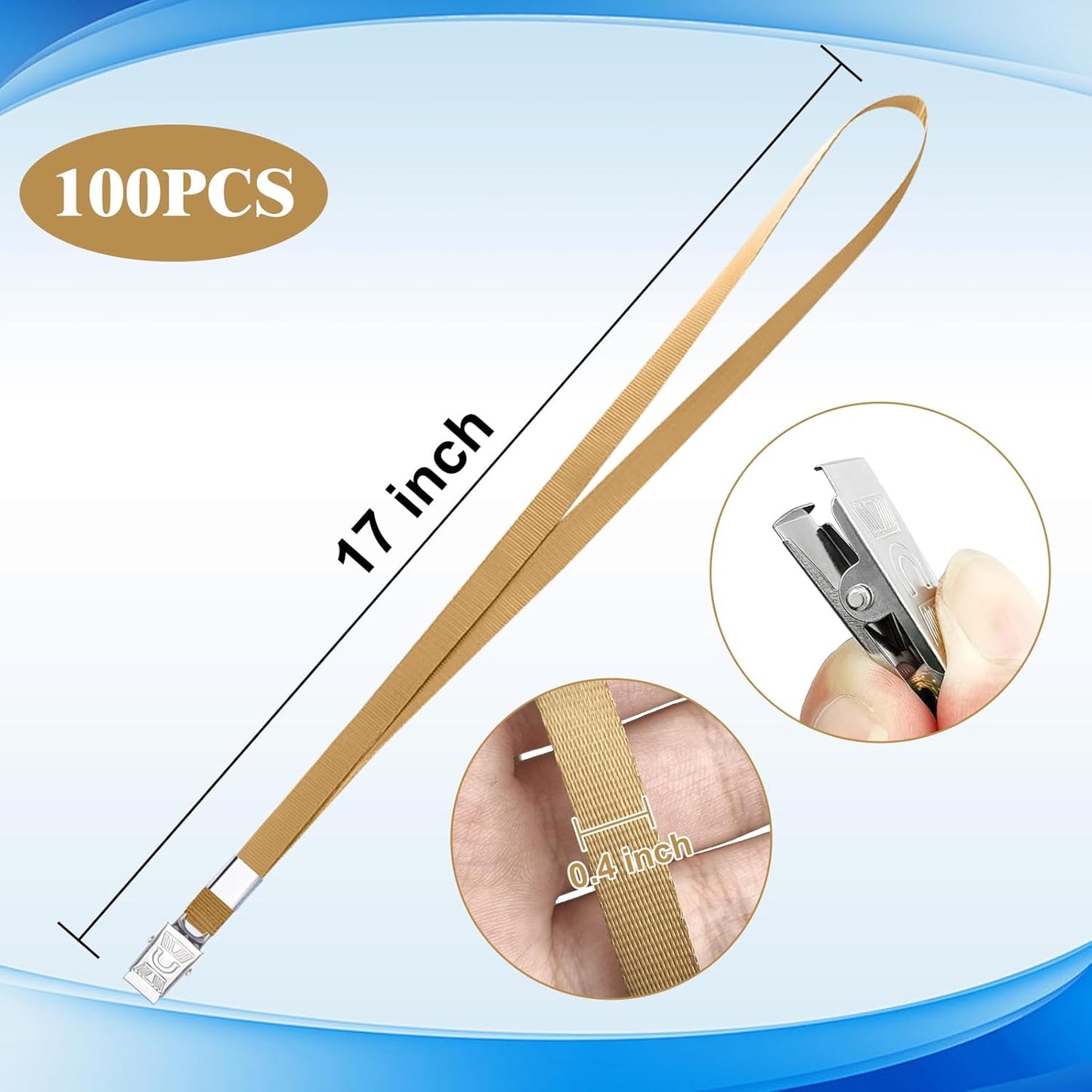 Lanyards for Id Badges,100 Packs Lanyard Bulk with Flat Badge for Name Tag Lanyard ID Holder