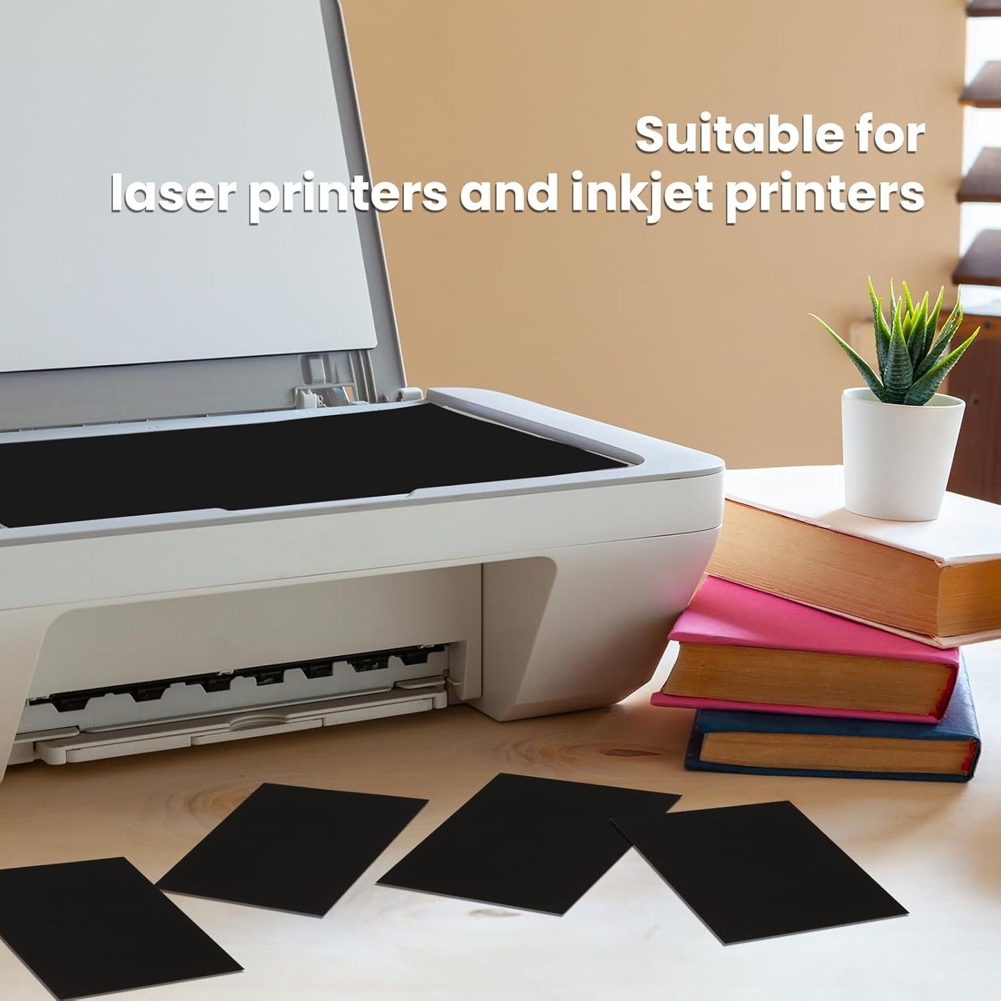 50 Sheets Black Cardstock Thick Paper 8.5 x 11, 250gsm/92lb Blank Heavy Cards Stock for Invitations, Printing, Postcards, Thankyou Cards, Index Cards, DIY Cards (Black, 8.5 x 11 inch)