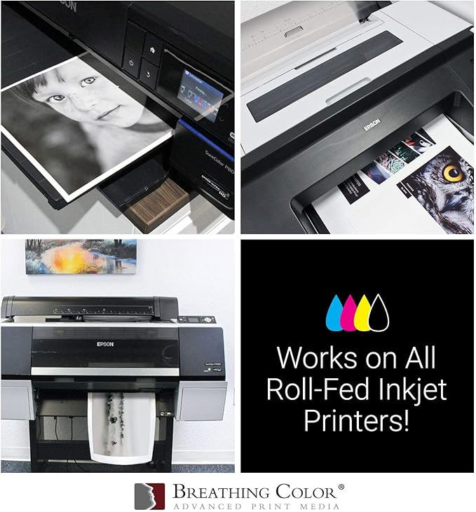 Vibrance Matte Photo Printer Paper 12 mil 230 gsm Matte Finish Premium Photo Paper Roll on 3in Core 36 inches x 100 ft Works with Most Inkjet Printer Professional Makes and Models Like Epson Canon HP