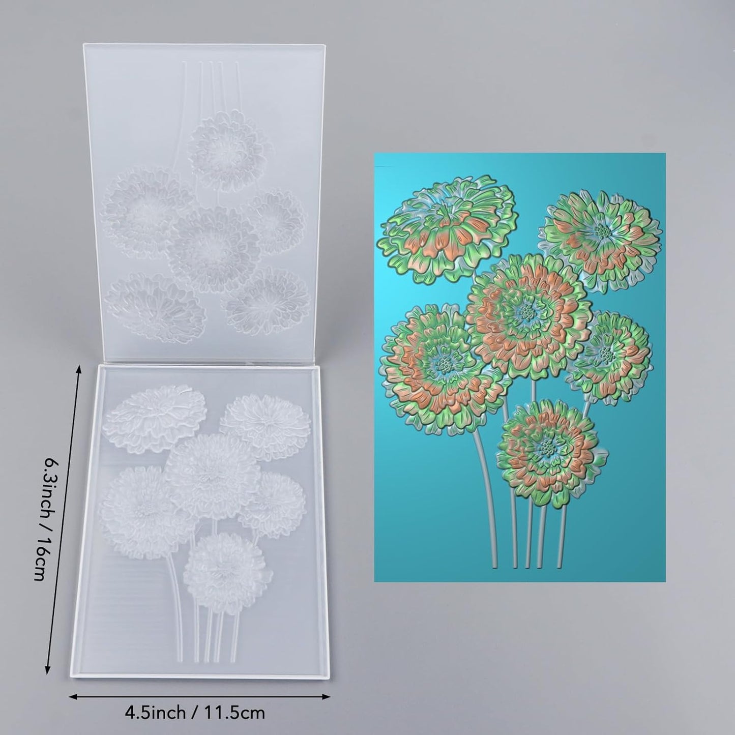 BAOFALI 3D Embossing Folders Chrysanthemum, Hydrangea Textured for Card Making,Embossing Template Paper Card Embossing Stencil for DIY Scrapbooking Photo Album Card Paper Craft Decoration