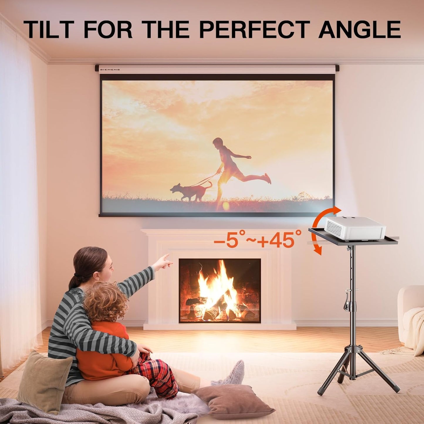 AMADA Projector Stand, Laptop Stand with Adjustable Height 22 to 36 inch, Heavy Duty Projector Mount as DJ Racks, Portable Projector Tripod Stand, Tall Floor Stand for Office, Home, Stage or Studio