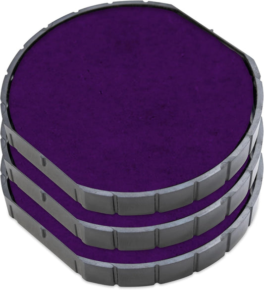 COLOP E/R50 Non-Toxic, Water Based Premium Replacement Pad for Printer R50 Stamp - Pack of 3 - Purple