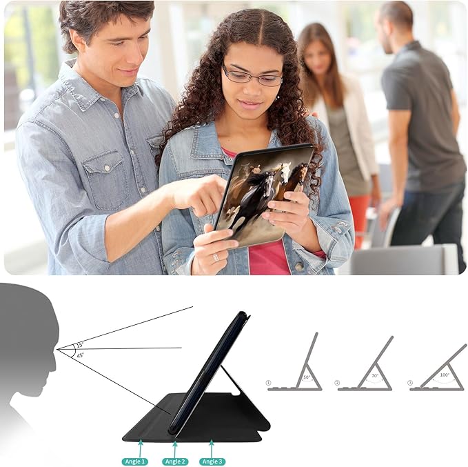 for Kindle Fire 7 case 2019 2017 Release 9th 7th Generation,360 Degree Rotating Stand Smart Protective Cover Case for Amazon fire 7 Tablet 9th/7th Generation,Running Horse