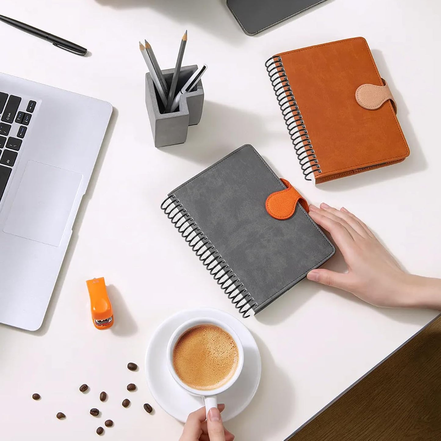 MAKEASY 100 Pack Plastic Spiral Binding Coils, 3/8"(10mm), 75 Sheet Capacity, 4:1 Pitch Black Binding Spirals for Home School and Office use