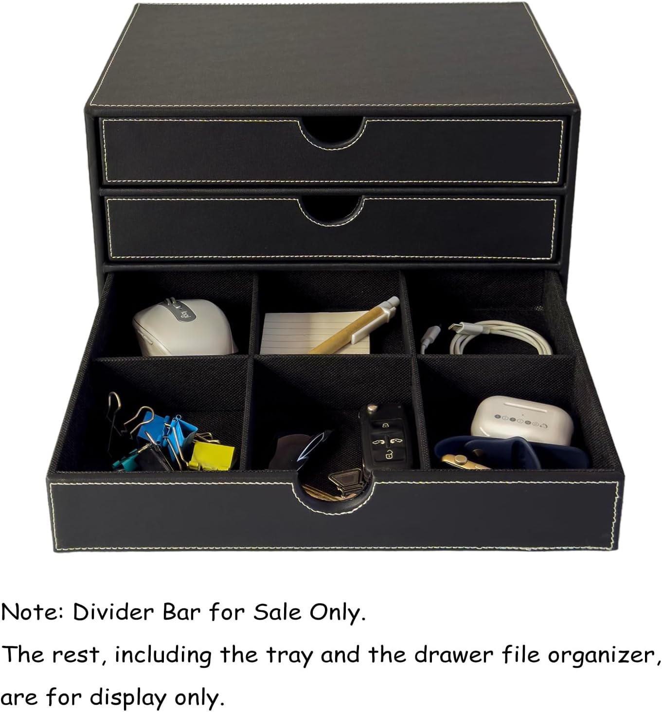 UnionBasic Divider Bar, Divider Strip for 3-Drawer File Organizer, Black - The Accessory of Divider Bar Only, 3-Drawer File Organizer NOT Included